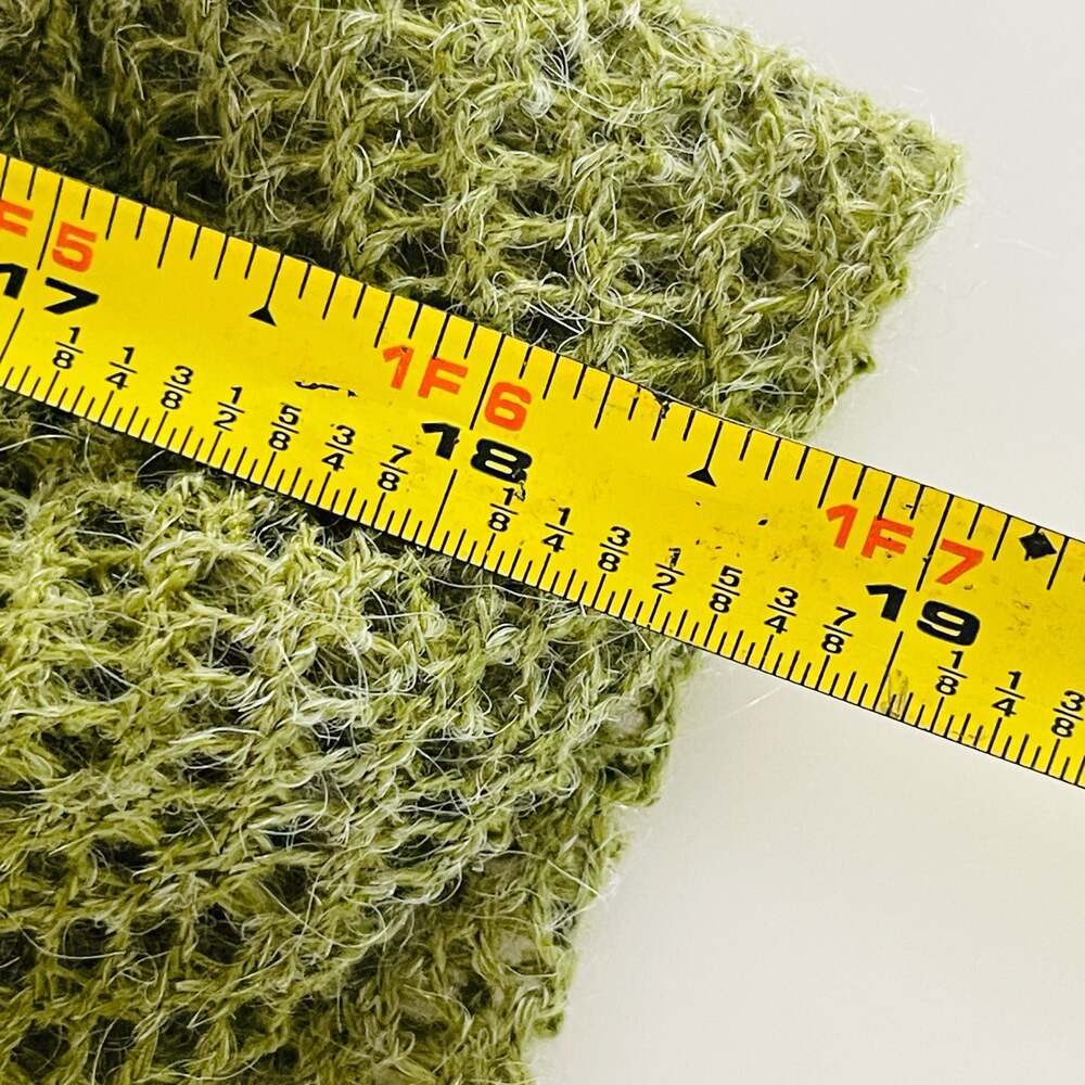 DeCo U.S.A. Olive Green Open Knit Crochet Style Cardigan - Picture 7 of 7